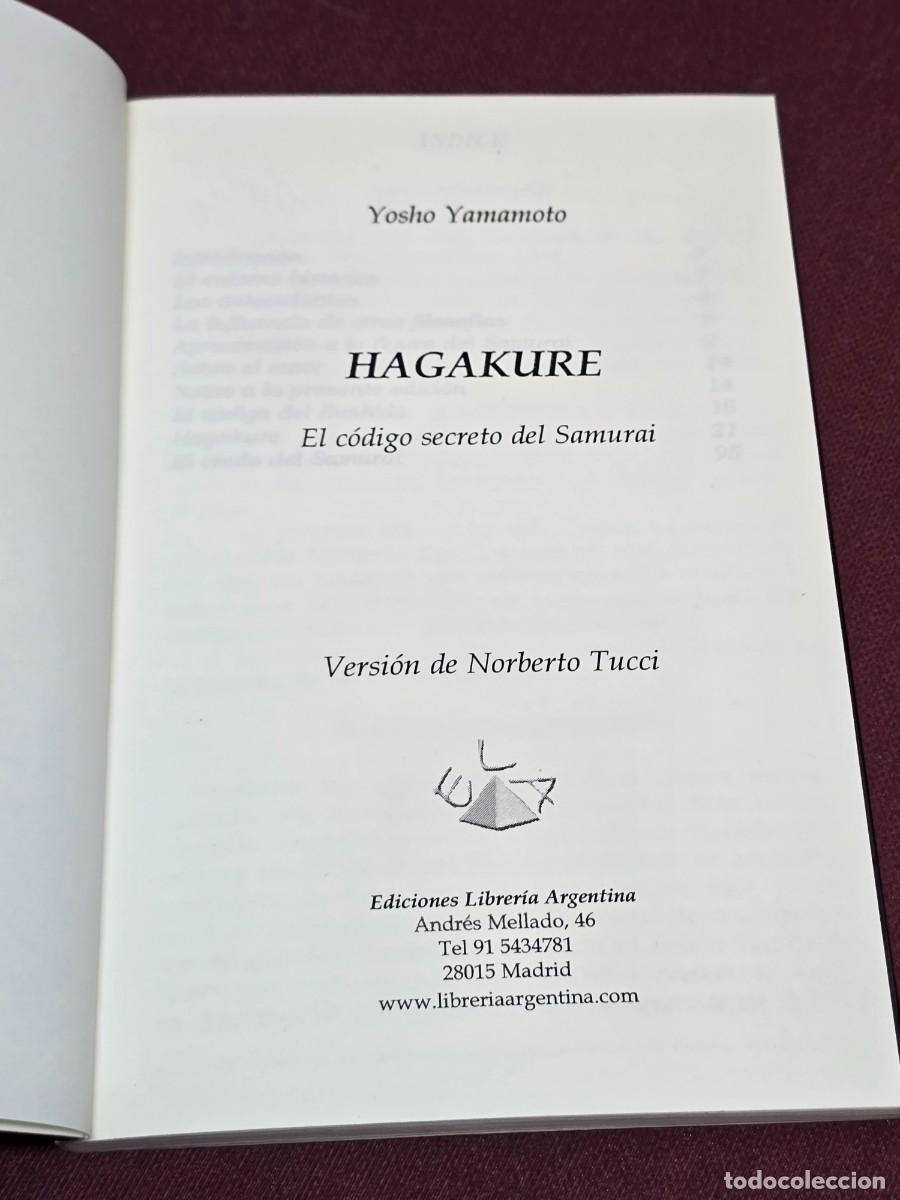 Libros de segunda mano: Libro Hagakure - El C&oacute;digo Secreto del Samurai / Yosho Yamamoto - Foto 3