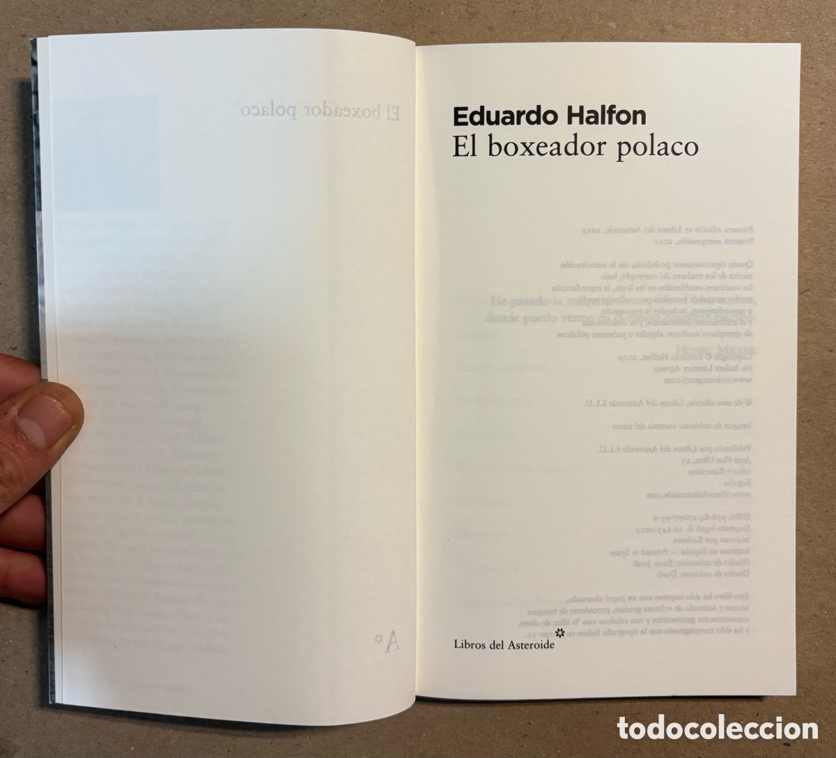 Libros de segunda mano: EL BOXEADOR POLACO. EDUARDO HALFON. LIBROS DEL ASTEROIDE 2021. - Foto 2