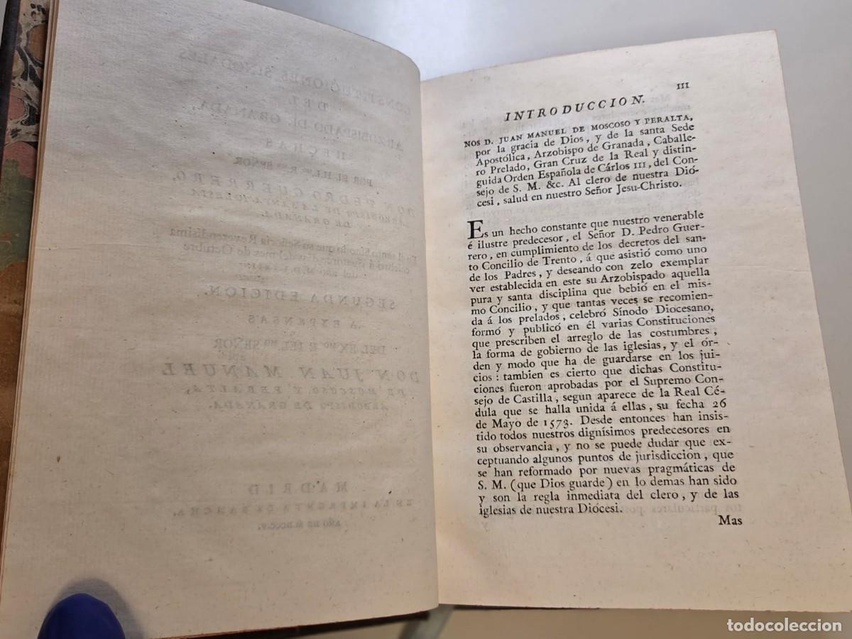 Libros de segunda mano: CONSTITUCIONES SINODALES DEL ARZOBISPADO DE GRANADA 1805 EDICI&Oacute;N SEGUNDA - Foto 9