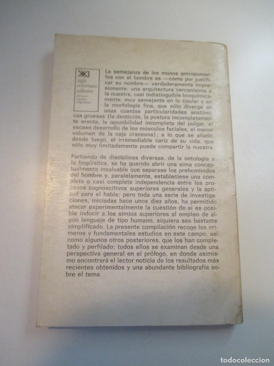 Libros de segunda mano: GARDNER, LIEBERMAN, PREMACK... Sobre el lenguaje de los antropoides W37232 - Foto 2