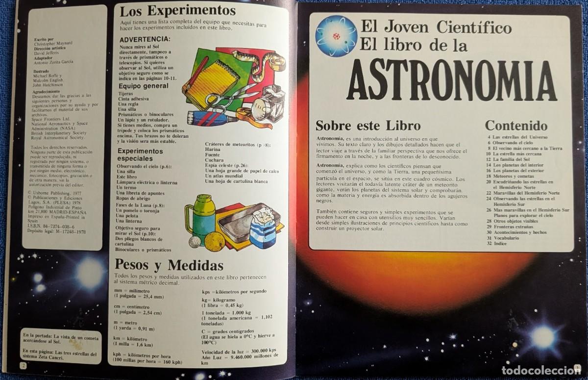 Libros de segunda mano: El libro de la Astronom&iacute;a - El joven cient&iacute;fico - PLESA - Ediciones SM (1978) - Foto 3