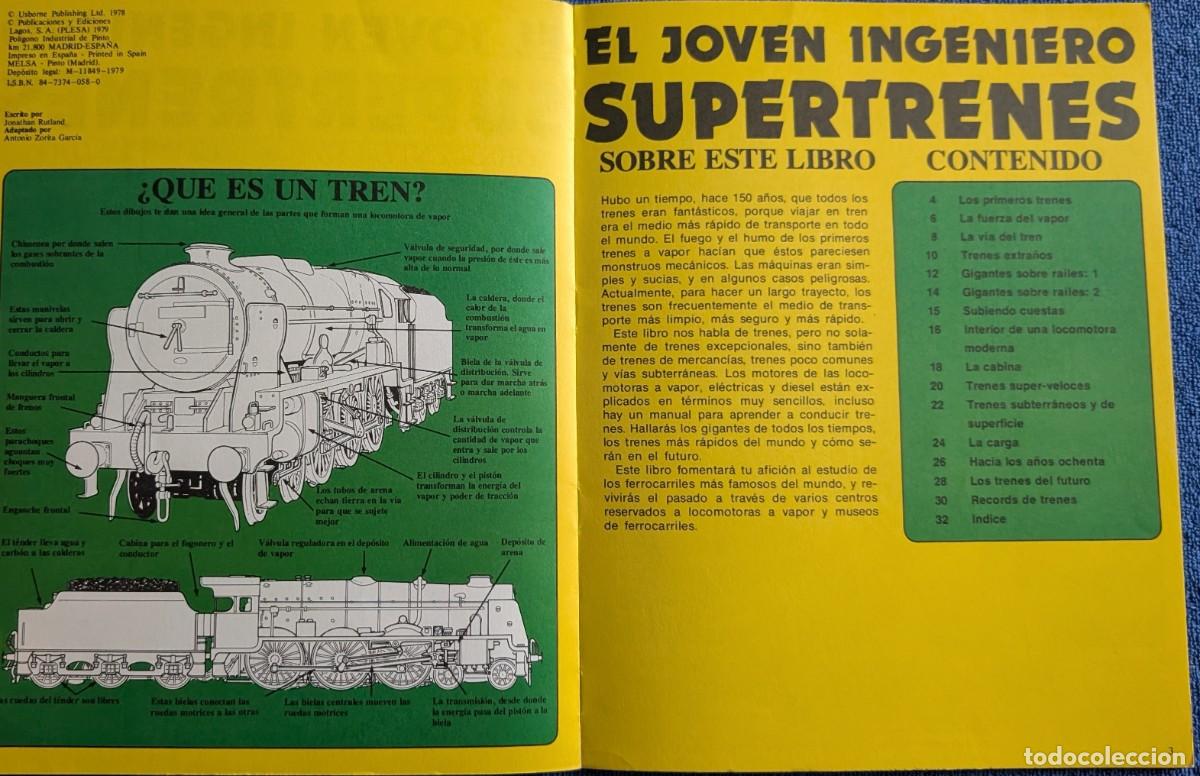 Libros de segunda mano: Supertrenes - El joven ingeniero - PLESA - Ediciones SM (1979) - Foto 3