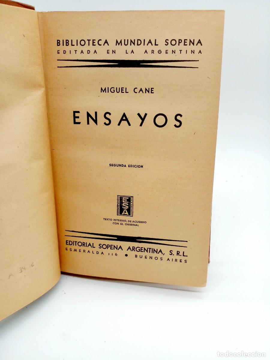 Libros de segunda mano: Autor: Miguel Can&eacute; &bull; ENSAYOS - Foto 1