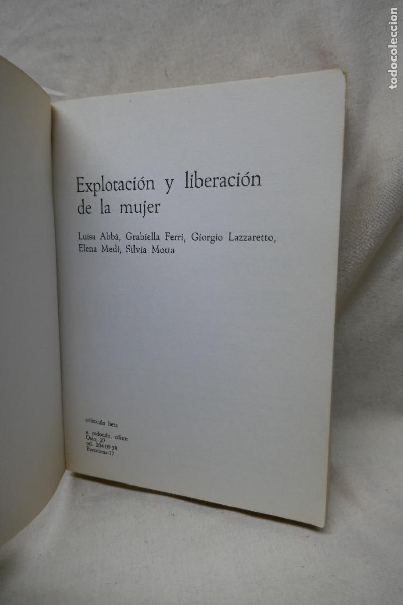 Libros de segunda mano: Explotaci&oacute;n y liberaci&oacute;n de la mujer - A.Redondo - Foto 4