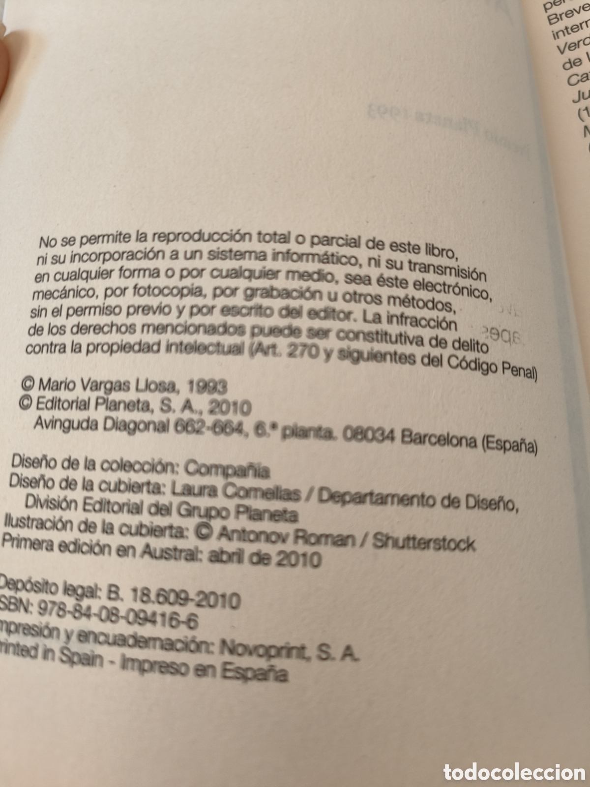 Libros de segunda mano: Mario Vargas Llosa.Litumaven los Andes - Foto 3