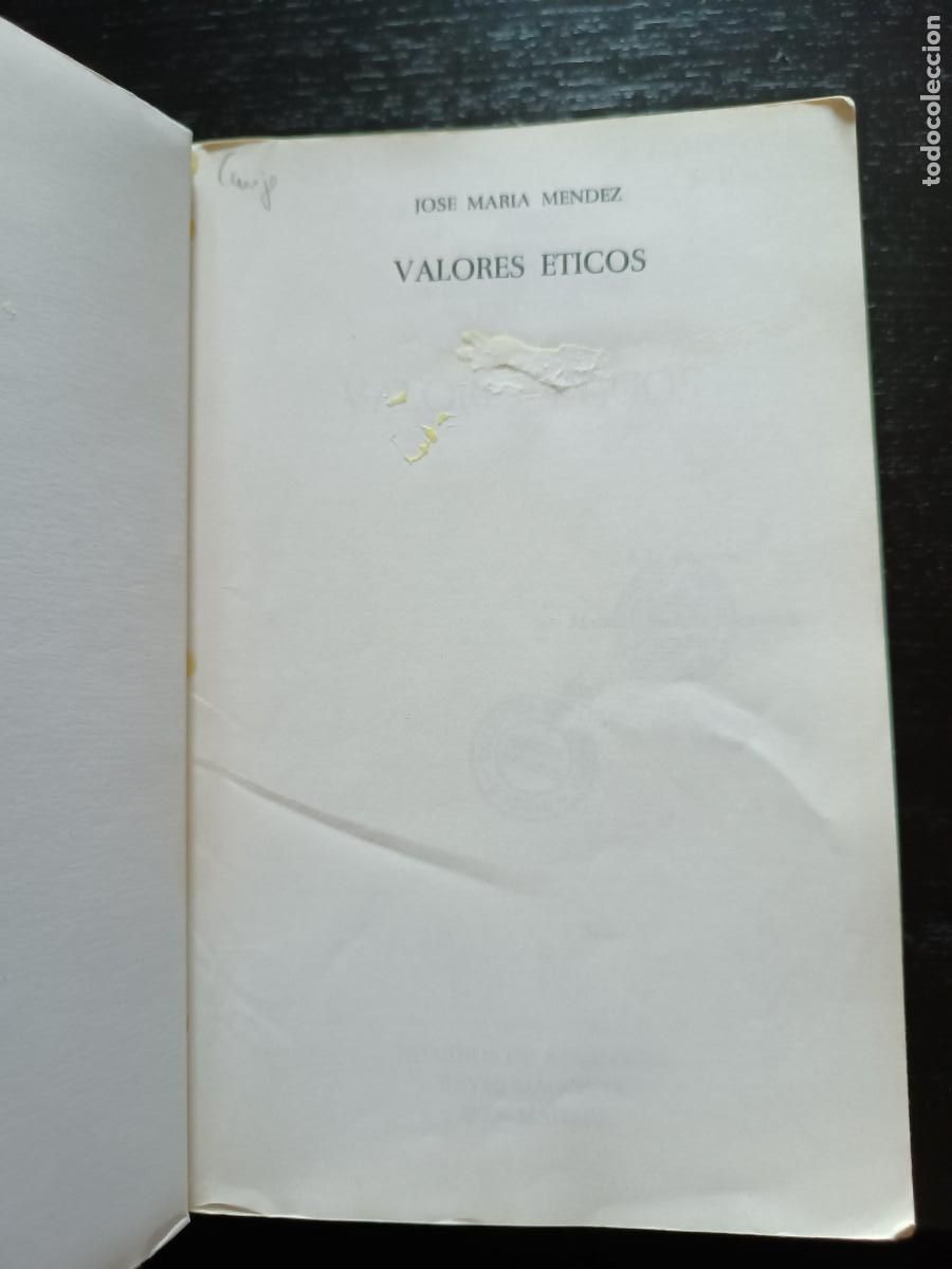 Libros de segunda mano: Valores &eacute;ticos - Jos&eacute; Mar&iacute;a M&eacute;ndez - Foto 5
