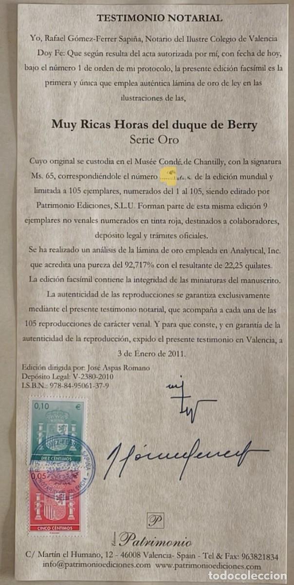 Libros de segunda mano: Facs&iacute;mil Muy Ricas Horas del Duque de Berry (Serie ORO) - Foto 11