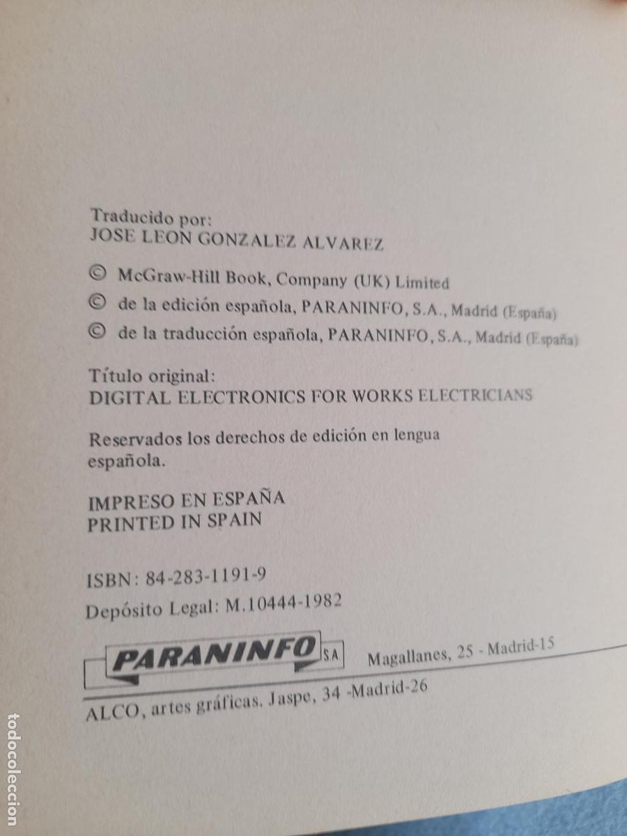 Libros de segunda mano: Electr&oacute;nica Digital para Electricistas. Noel M. Morris. - Foto 4