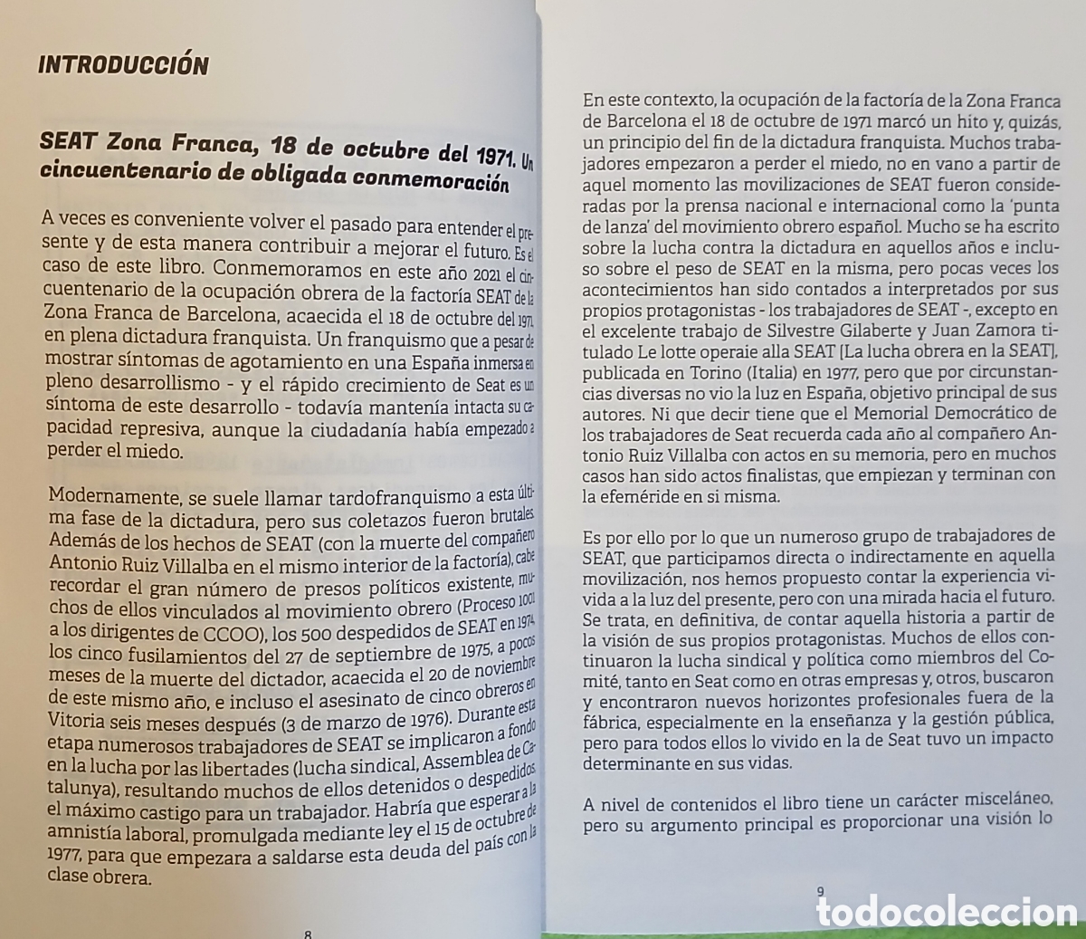 Libros de segunda mano: 18 de Octubre de 1971, La ocupaci&oacute;n de Seat - Foto 4