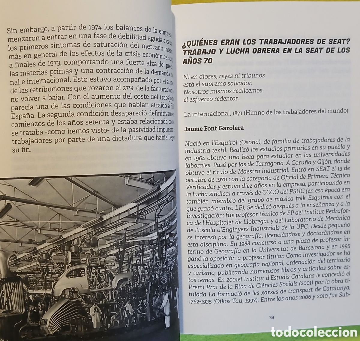 Libros de segunda mano: 18 de Octubre de 1971, La ocupaci&oacute;n de Seat - Foto 6