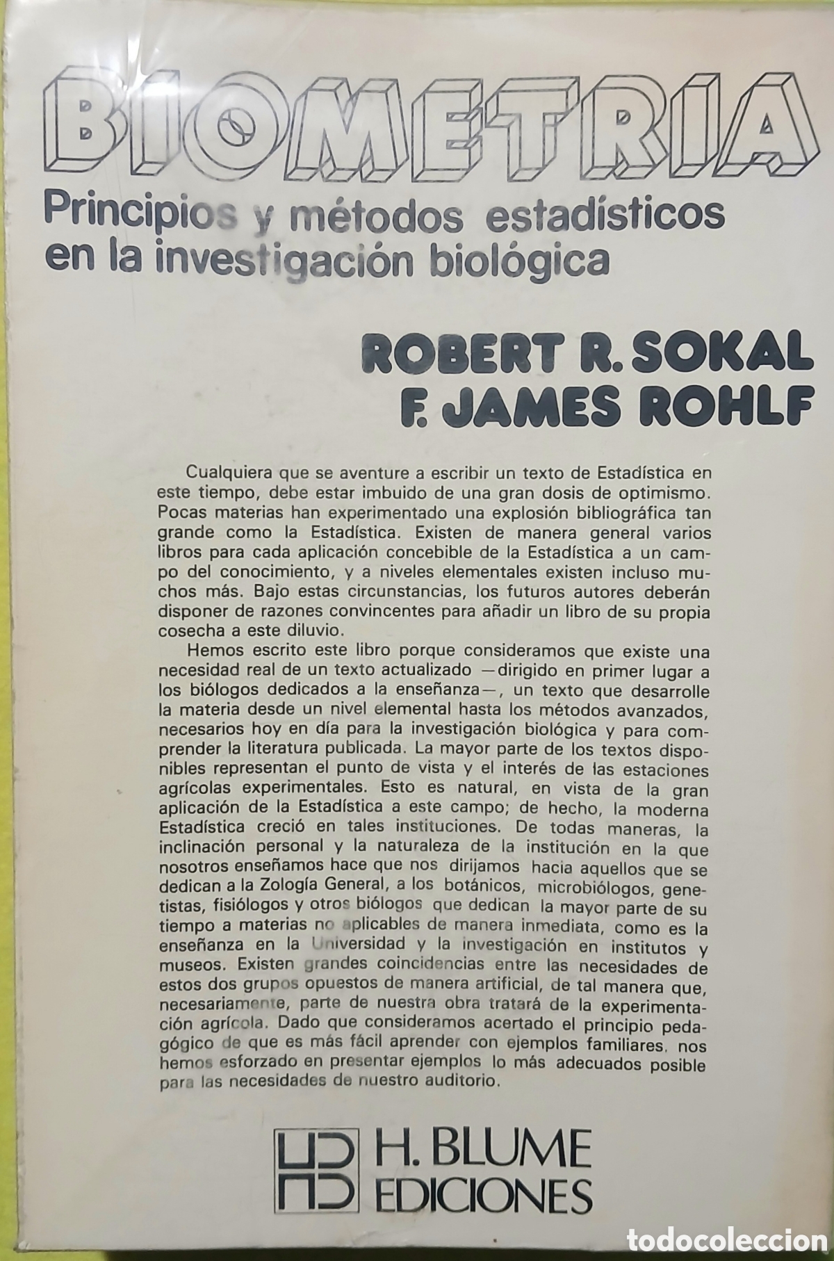 Libros de segunda mano: Biometria,F.James Rohlf - Foto 6