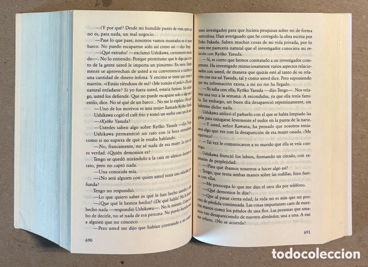 Libros de segunda mano: 1Q84. HARUKI MURAKAMI. TUSQUETS EDITORES 2017. LIBRO 1 y 2. - Foto 6