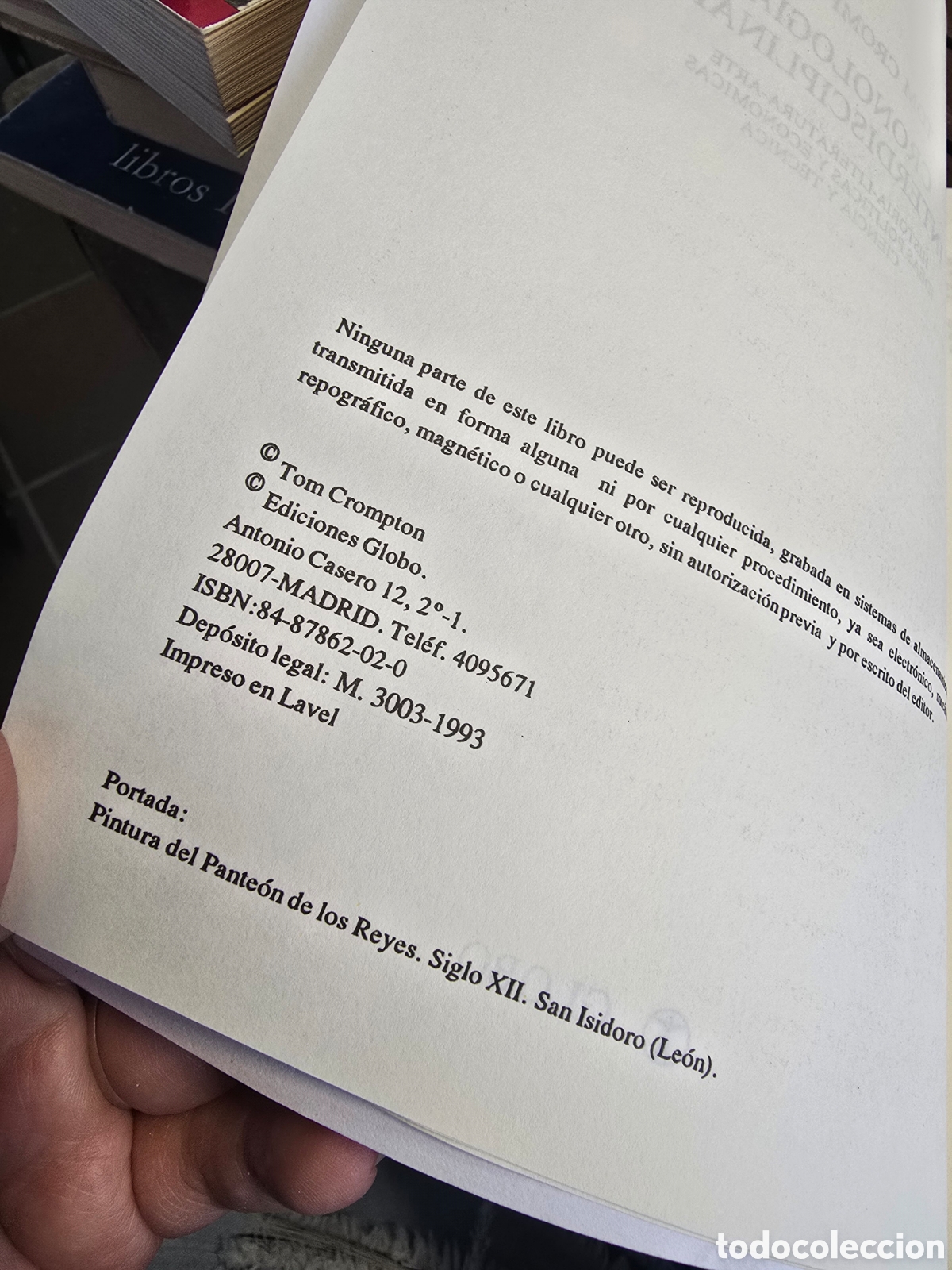 Libros de segunda mano: CRONOLOG&Iacute;A INTERDISCIPLINAR. TOM CROMPTON ED. GLOBO 1993 HISTORIA UNIVERSAL - Foto 3
