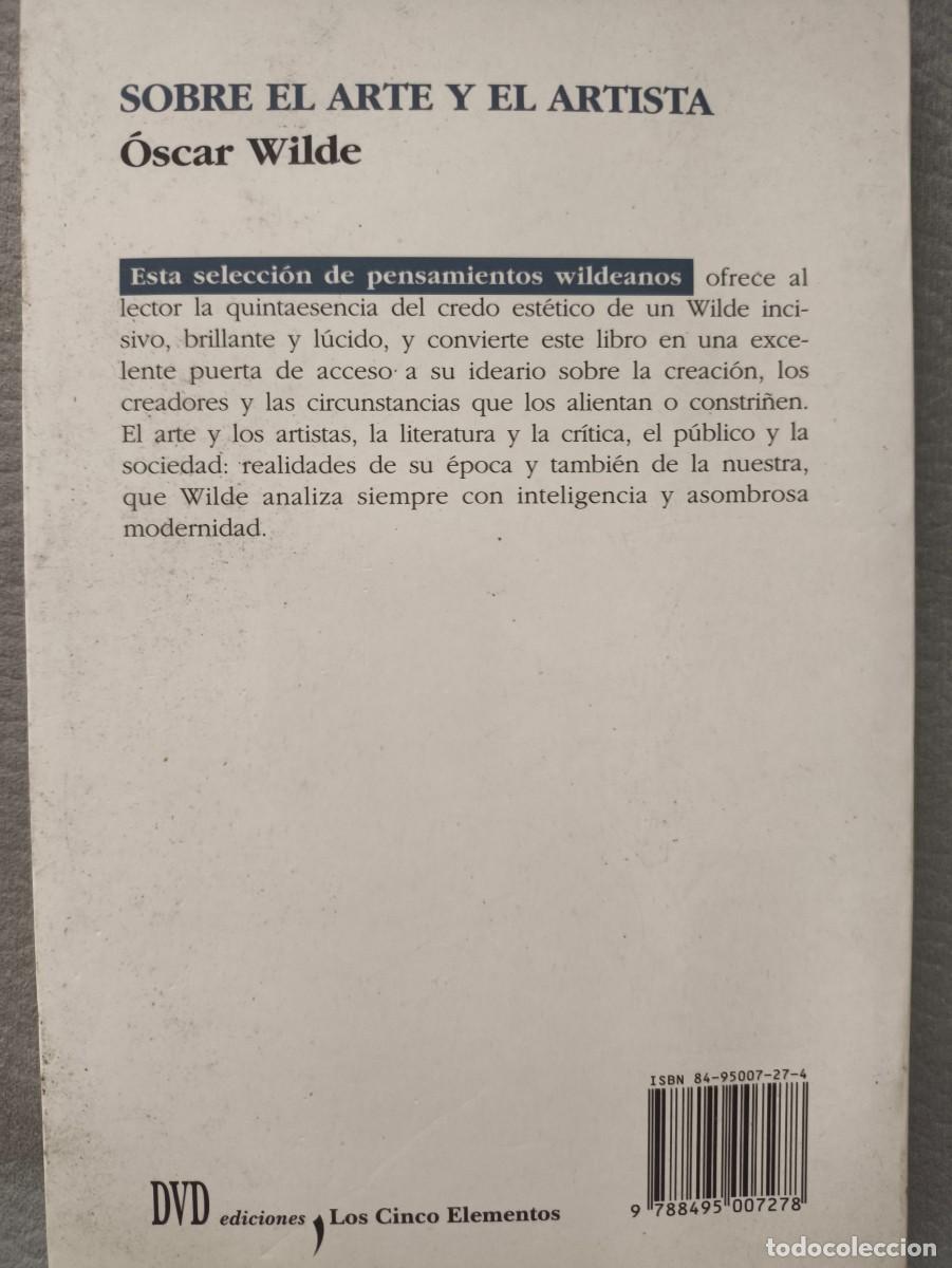 Libros de segunda mano: SOBRE EL ARTE Y EL ARTISTA ( OSCAR WILDE ) - Foto 3