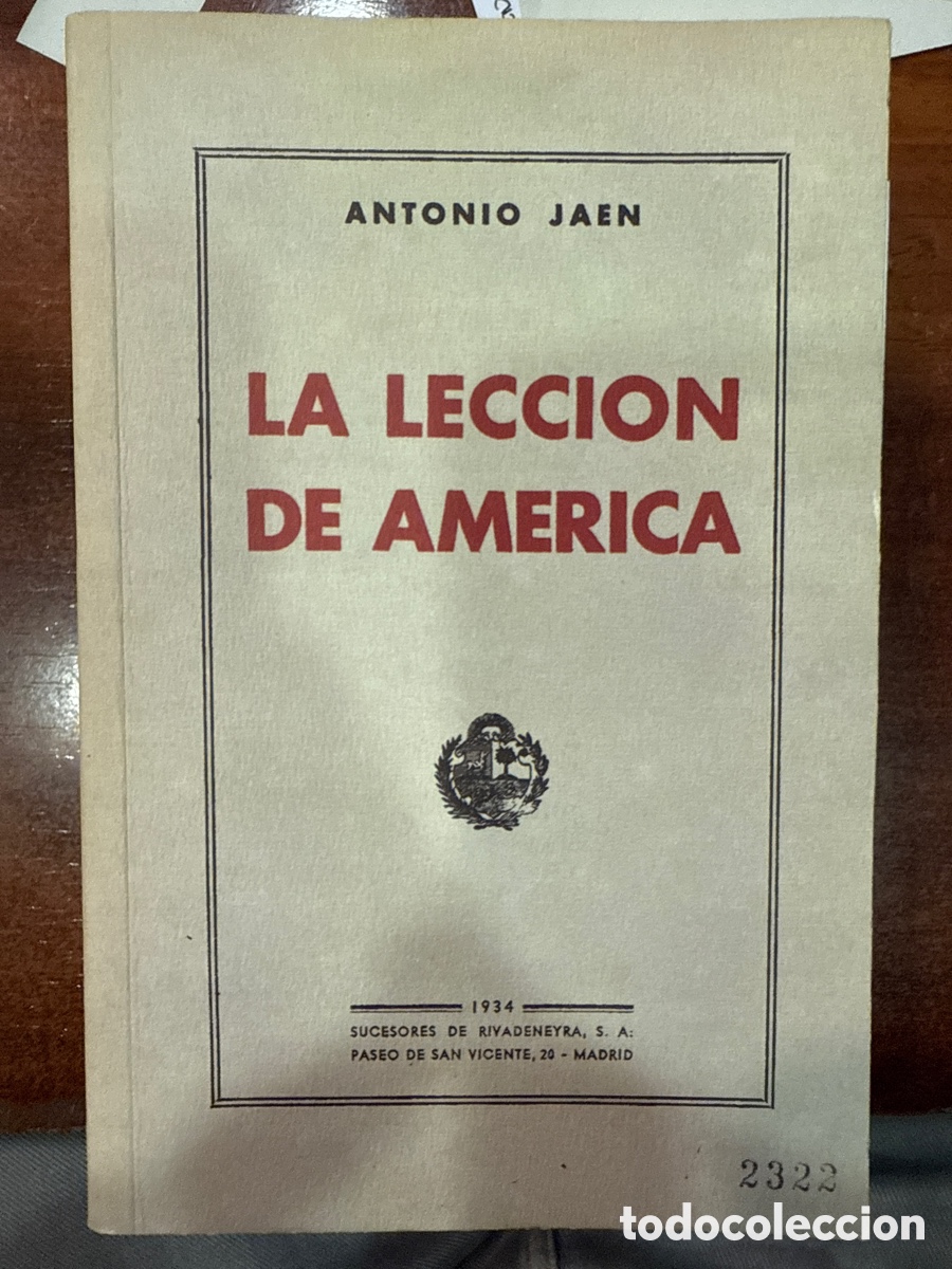 Gebrauchte B&uuml;cher: JA&Eacute;N, Antonio. La lecci&oacute;n de Am&eacute;rica