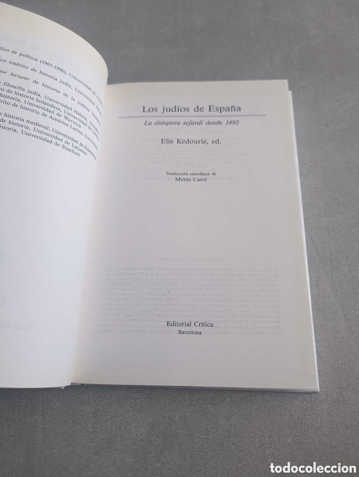 Libros de segunda mano: LOS JUD&Iacute;OS EN ESPA&Ntilde;A - ELIE KEDOURIE, ED. - Foto 4