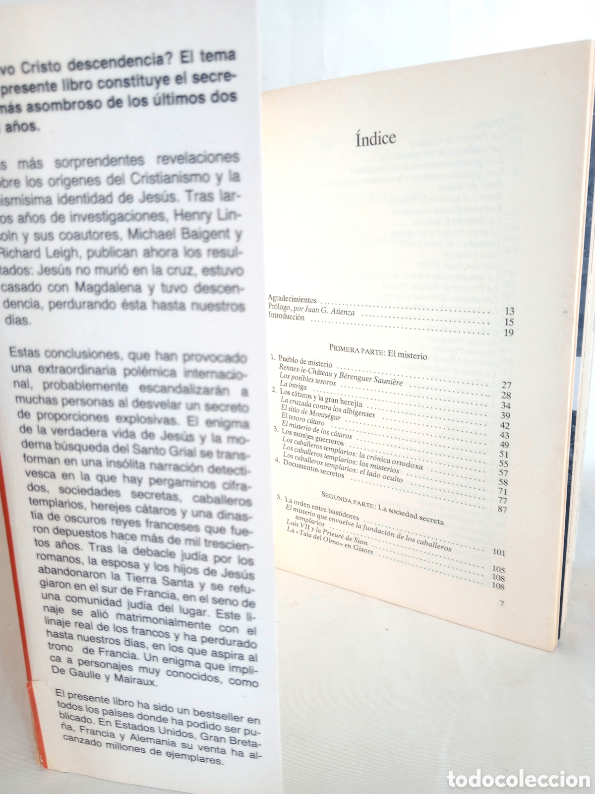 Libros de segunda mano: Libro &rdquo; EL ENIGMA SAGRADO&rdquo; por Michael Baigent. Ed. Martinez Roca 1985 - Foto 5