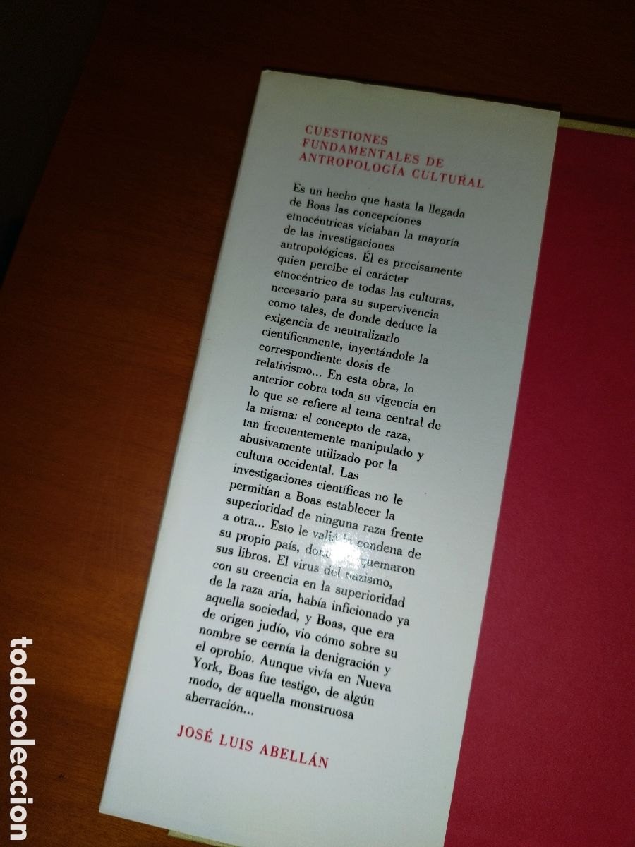 Libros de segunda mano: FRANZ BOAS: ANTROPOLOGIA CULTURAL. ED. CIRCULO 1990. - Foto 4