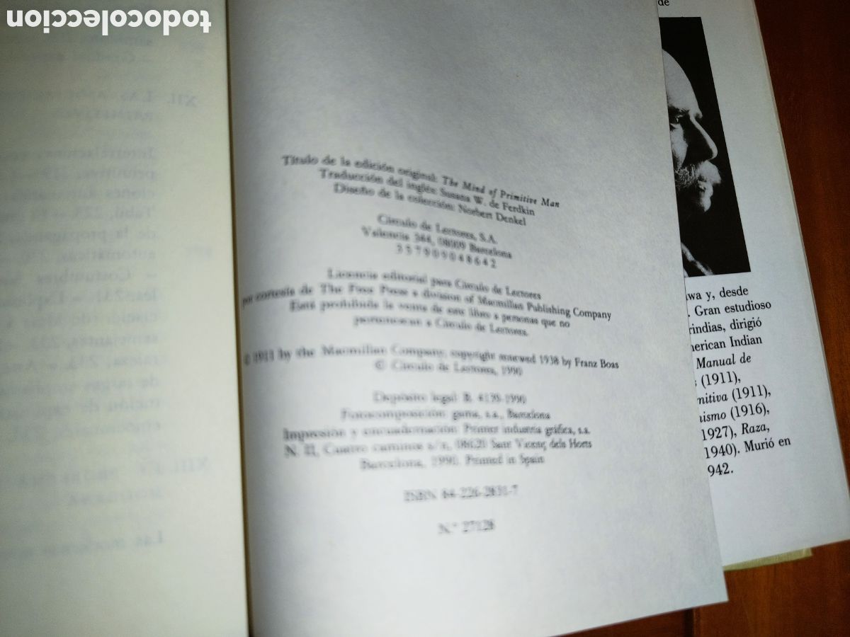 Libros de segunda mano: FRANZ BOAS: ANTROPOLOGIA CULTURAL. ED. CIRCULO 1990. - Foto 6