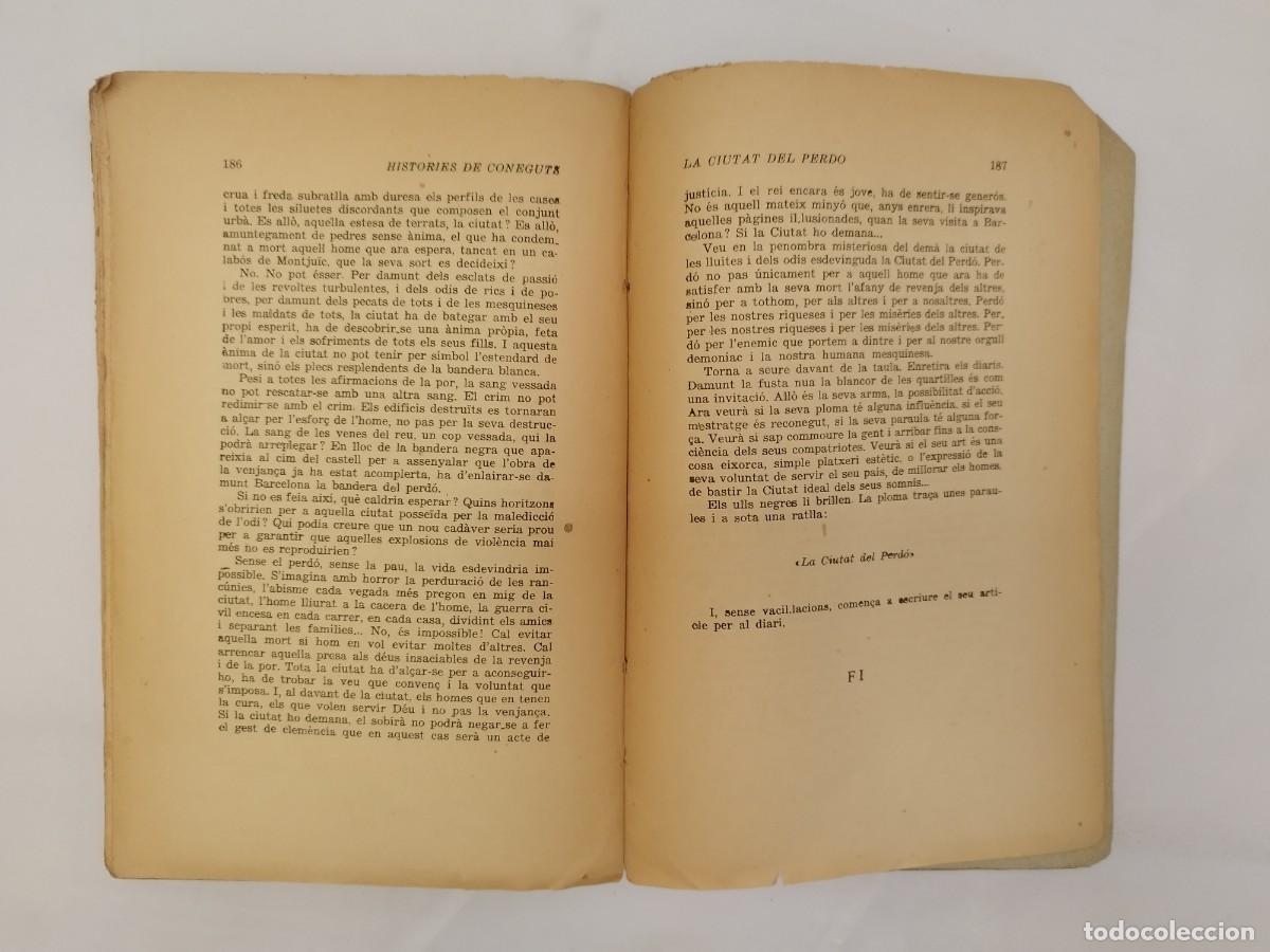 Libros de segunda mano: Histories de coneguts. Rafael Tasis. E. Ragasol, 1945. Dedicatoria autor. - Foto 10