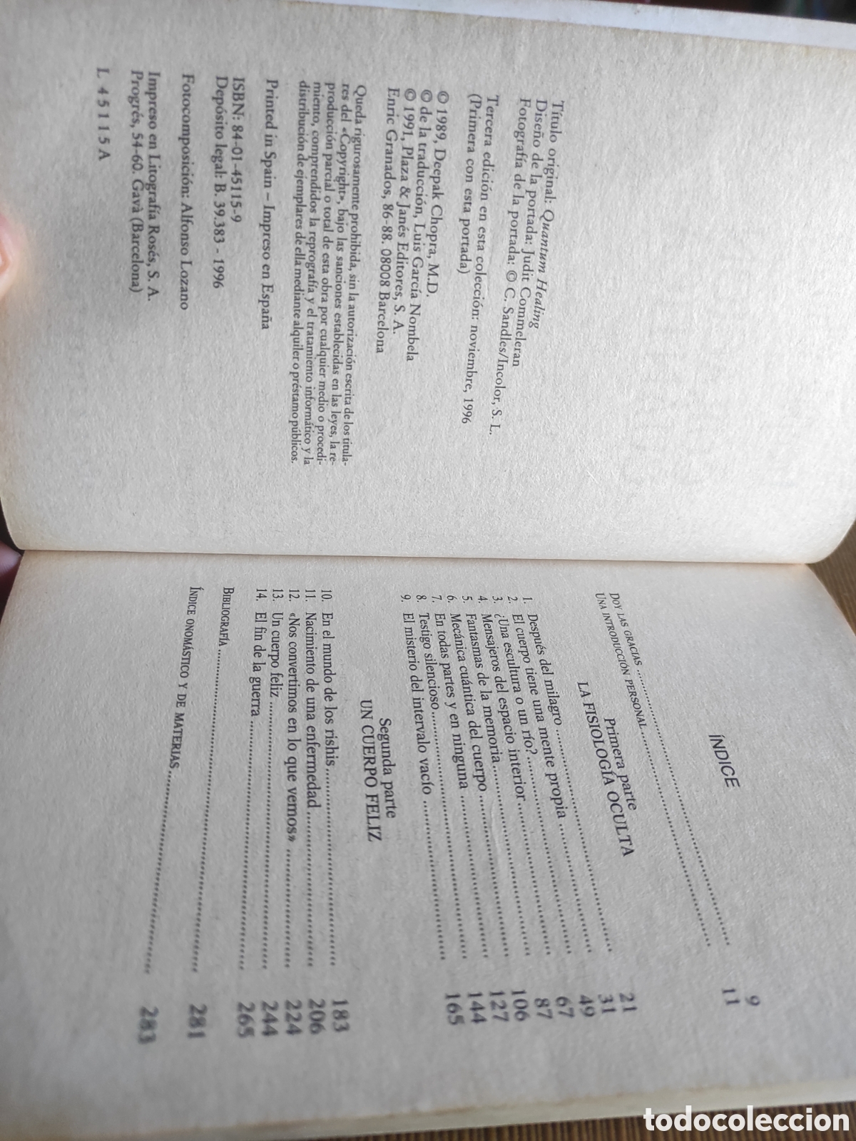 Libros de segunda mano: La curacion cuantica - Deepak Chopra (PEDIDO MINIMO 5&euro;) - Foto 3