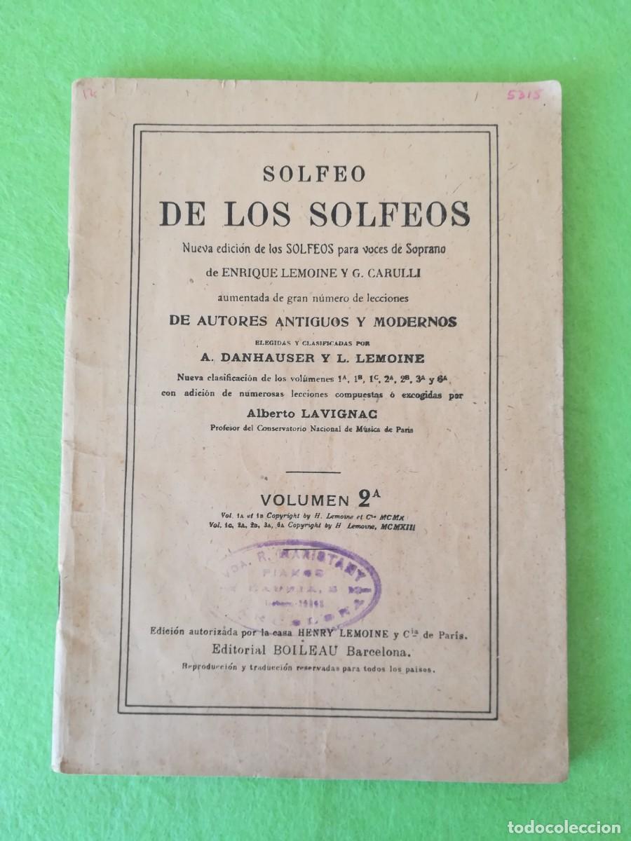 Libros de segunda mano: Solfeo de los solfeos Danhauser y Lemoine Volumen 2a Editorial Boileau - Foto 1