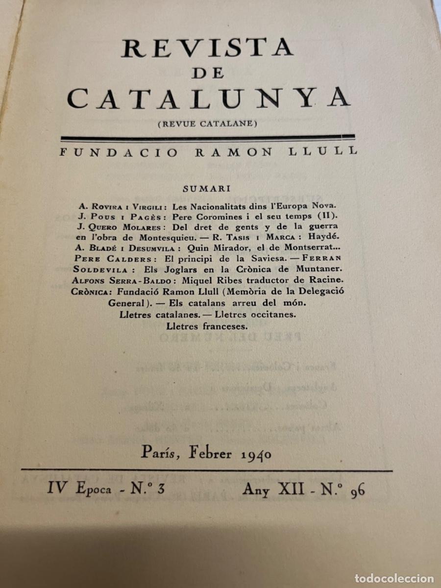 Libros de segunda mano: Revista de Catalunya (3 n&uacute;meros; 90, 95 y 96) - Foto 5