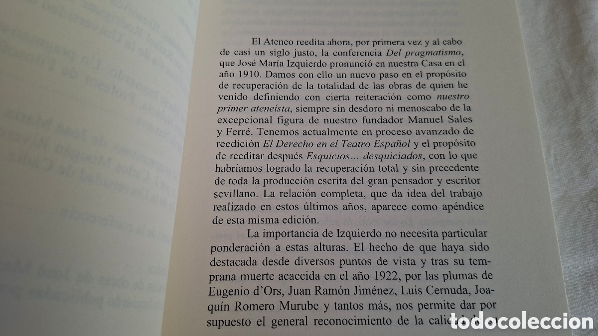 Libros de segunda mano: DEL PRAGMATISMO. Jos&eacute; M&deg; Izquierdo - Foto 3