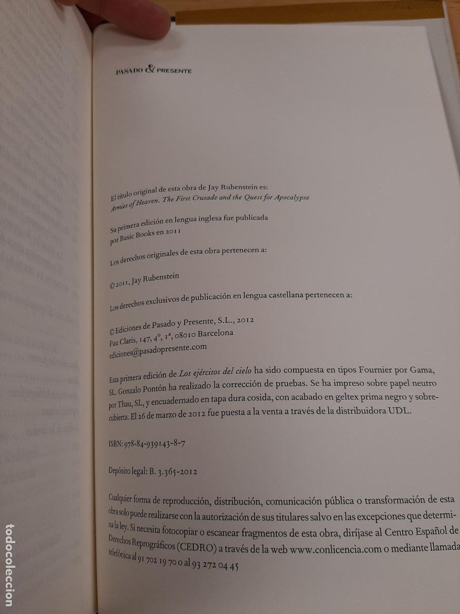 Libros de segunda mano: LOS EJERCITOS DEL CIELO - JAY RUBENSTEIN - Pasado y Presente, 2012 - Foto 4