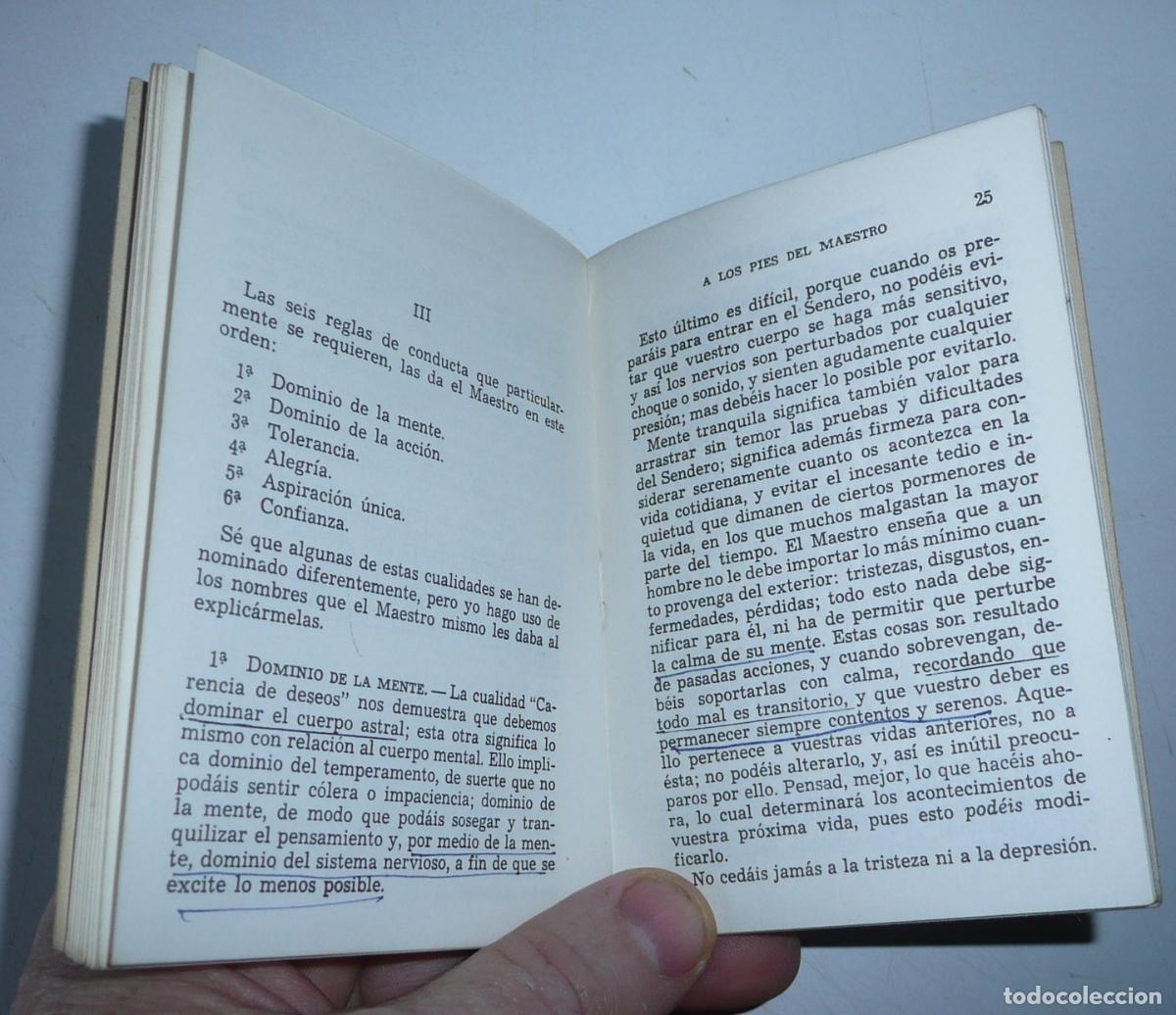 Libros de segunda mano: A los pies del maestro - Jeddu Krishnamurti (Teosof&iacute;a) - Foto 2