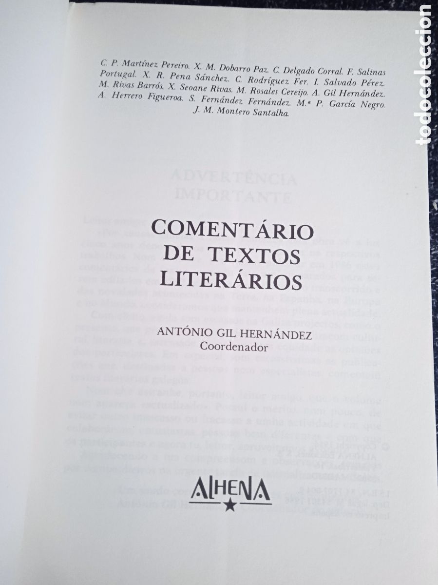 Libros de segunda mano: COMENTARIO DE TEXTOS LITERARIOS / ANTONIO GIL HERNANDEZ -ED. ALHENA - Foto 2
