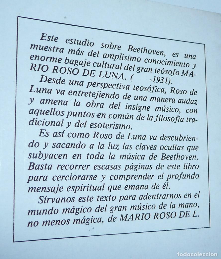 Libros de segunda mano: Beethoven te&oacute;sofo - Mario Roso de Luna (Editorial Eyras, 1984, Facsimil 1915) Teosof&iacute;a - Foto 2