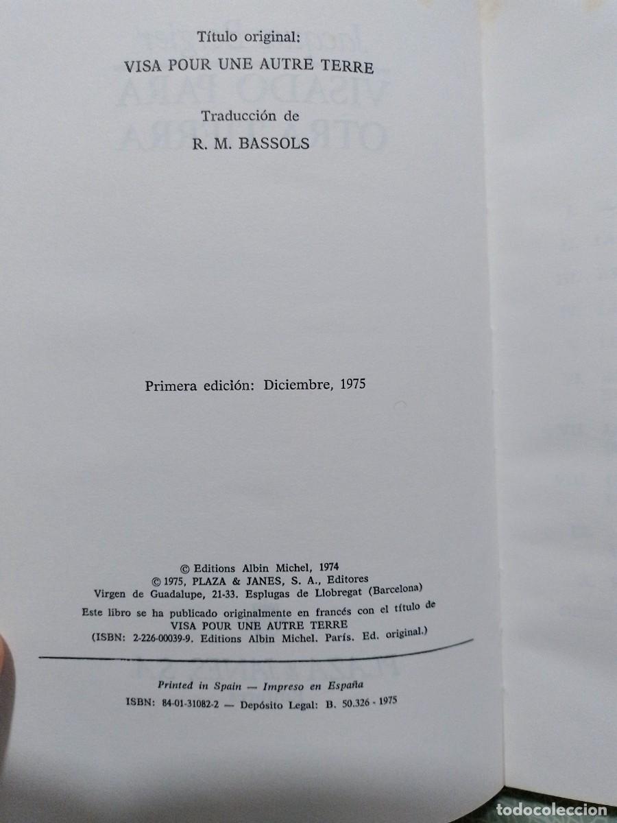 Libros de segunda mano: Visado Para Otra Tierra, Jacques Bergier - Foto 4