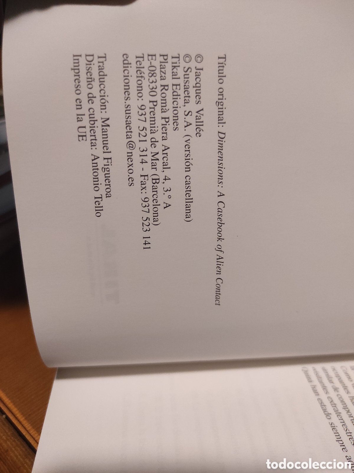 Libros de segunda mano: Cr&oacute;nica de otros mundos - Jacques Vall&eacute;e. TIKAL EDICIONES - Foto 3