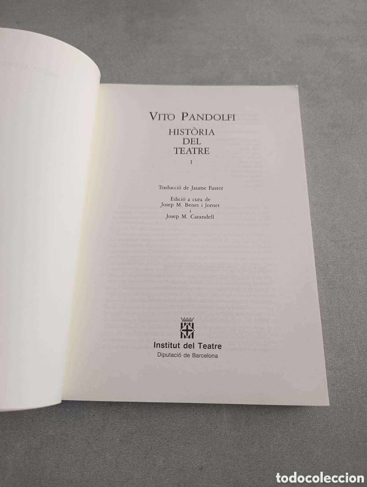 Libros de segunda mano: HIST&Ograve;RIA DEL TEATRE. VITO PANDOLFI. INSTITUT DEL TEATRE. - Foto 3