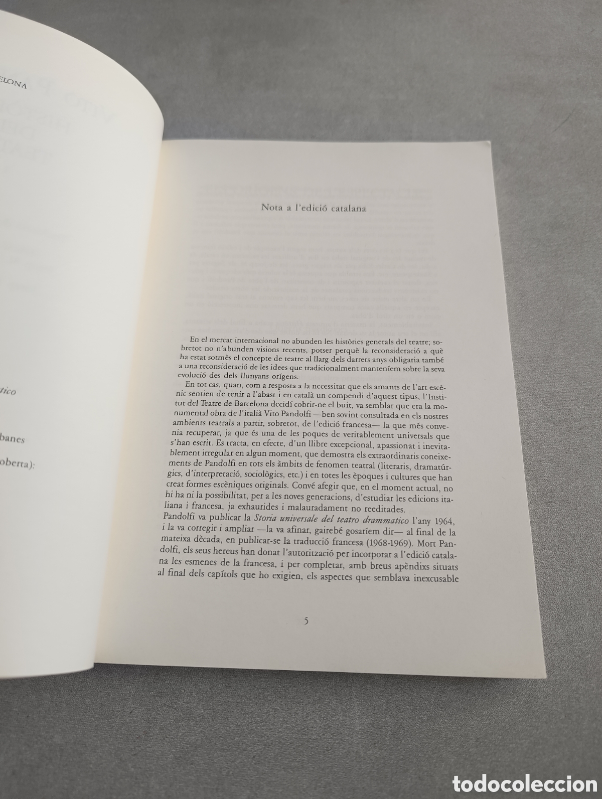 Libros de segunda mano: HIST&Ograve;RIA DEL TEATRE. VITO PANDOLFI. INSTITUT DEL TEATRE. - Foto 4