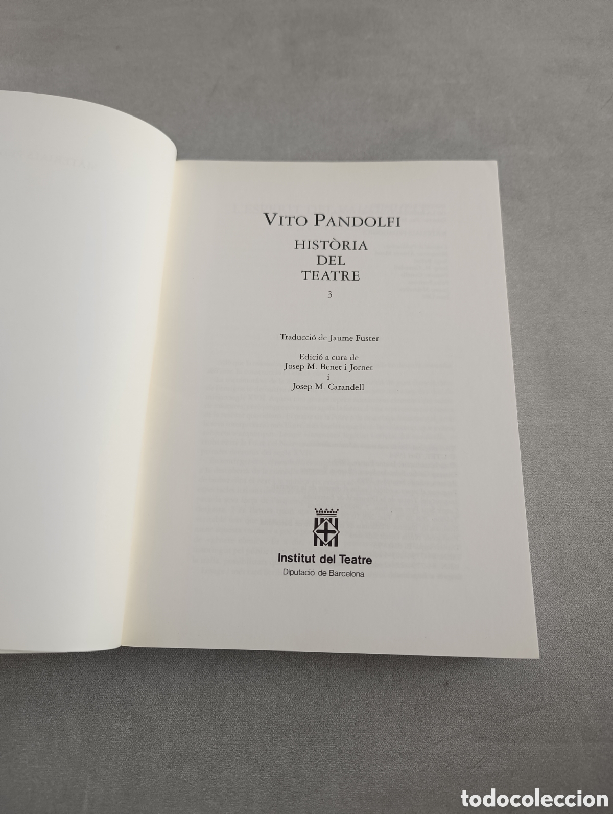 Libros de segunda mano: HIST&Ograve;RIA DEL TEATRE. VITO PANDOLFI. INSTITUT DEL TEATRE. - Foto 12