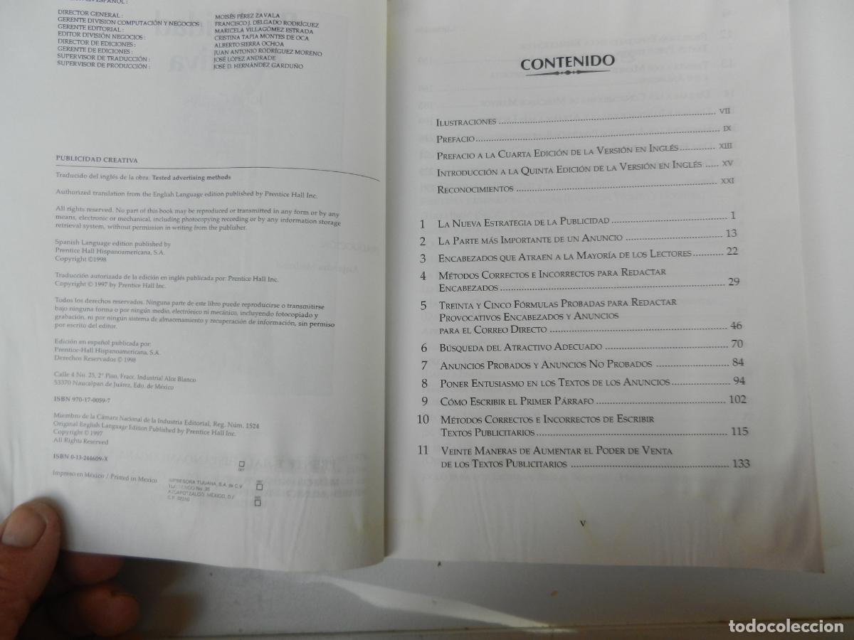 Libros de segunda mano: PUBLICIDAD CREATIVA - JOHN CAPLES - PRENTICE HALL HISPANOAMERICANA 1998. - Foto 3