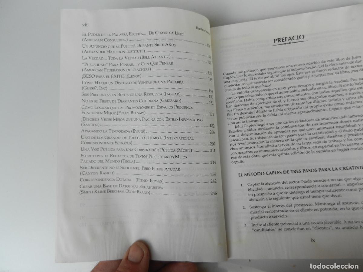 Libros de segunda mano: PUBLICIDAD CREATIVA - JOHN CAPLES - PRENTICE HALL HISPANOAMERICANA 1998. - Foto 5