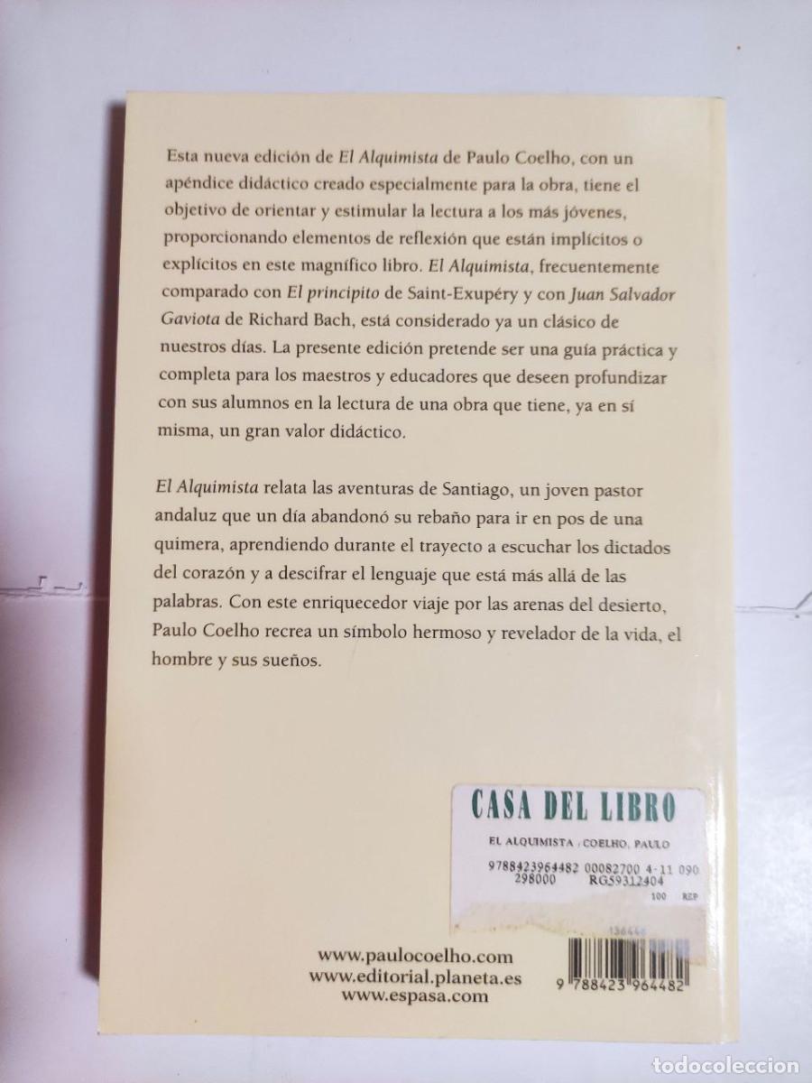 Libros de segunda mano: El Alquimista - Paulo Coelho - Foto 2