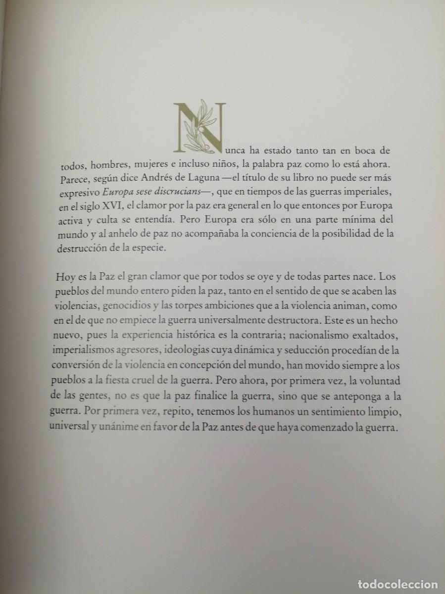 Libros de segunda mano: Canto a la paz (Primera edici&oacute;n, tapa dura) - Foto 13
