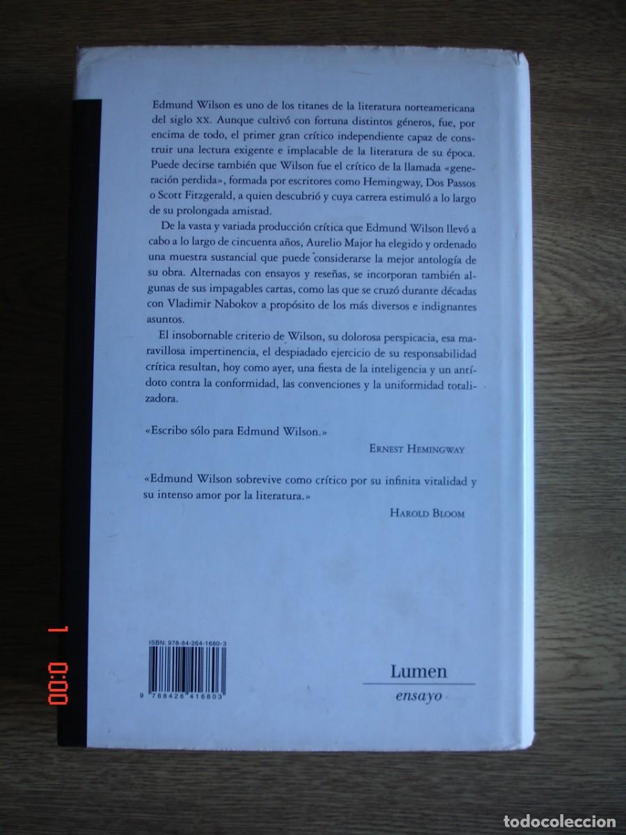 Libros de segunda mano: OBRA SELECTA - EDMUND WILSON - EDITORIAL LUMEN, 2008 - 1&ordf; EDICI&Oacute;N - Foto 2
