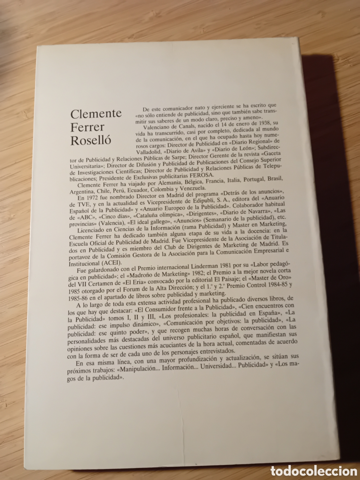 Libros de segunda mano: La publicidad, ese quinto poder - Clemente Ferrer Rosell&oacute; (EIUNSA 1988) - Foto 2
