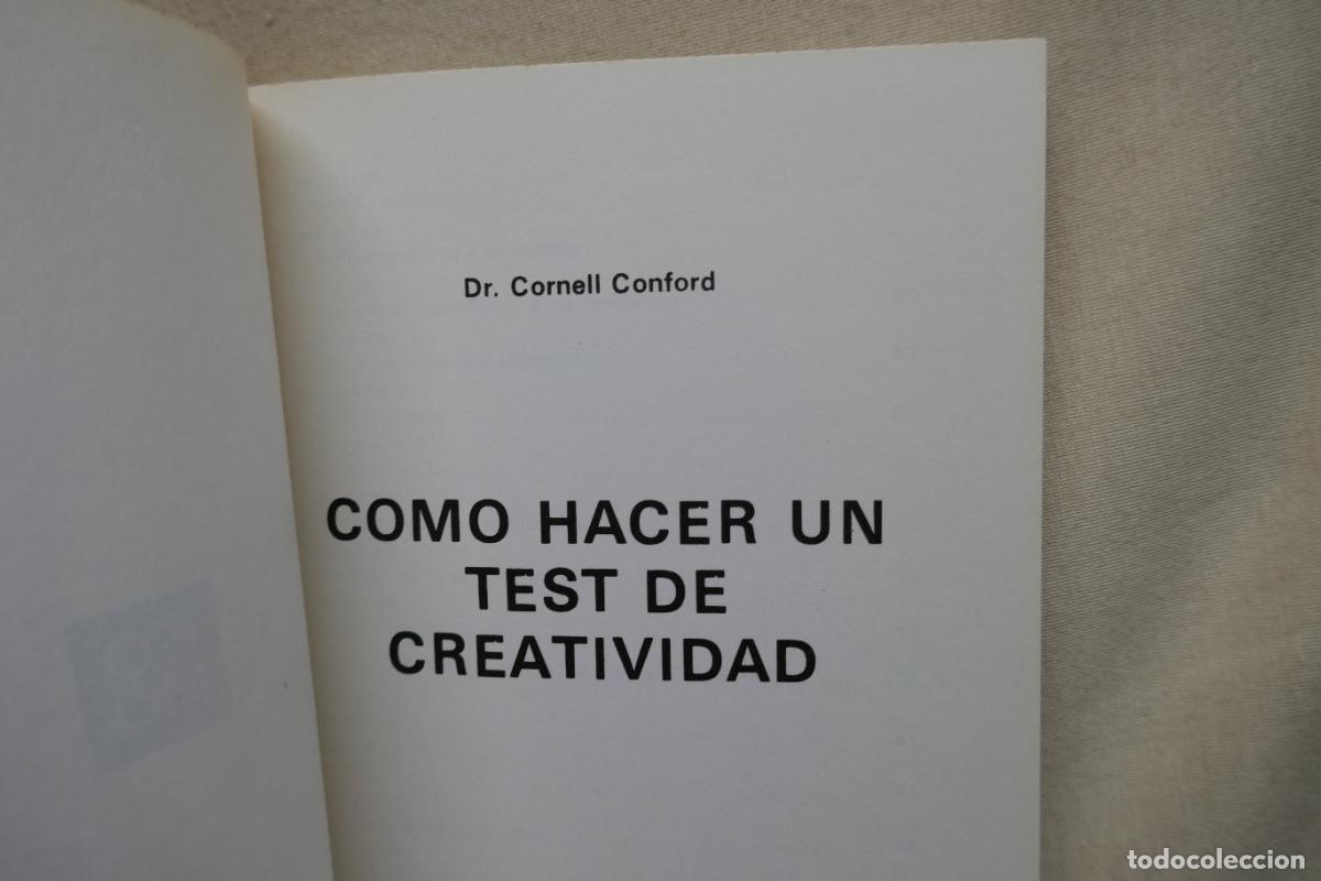 Libros de segunda mano: COMO HACER UN TEST DE CREATIVIDAD - CORNELL CONFORD - Foto 5