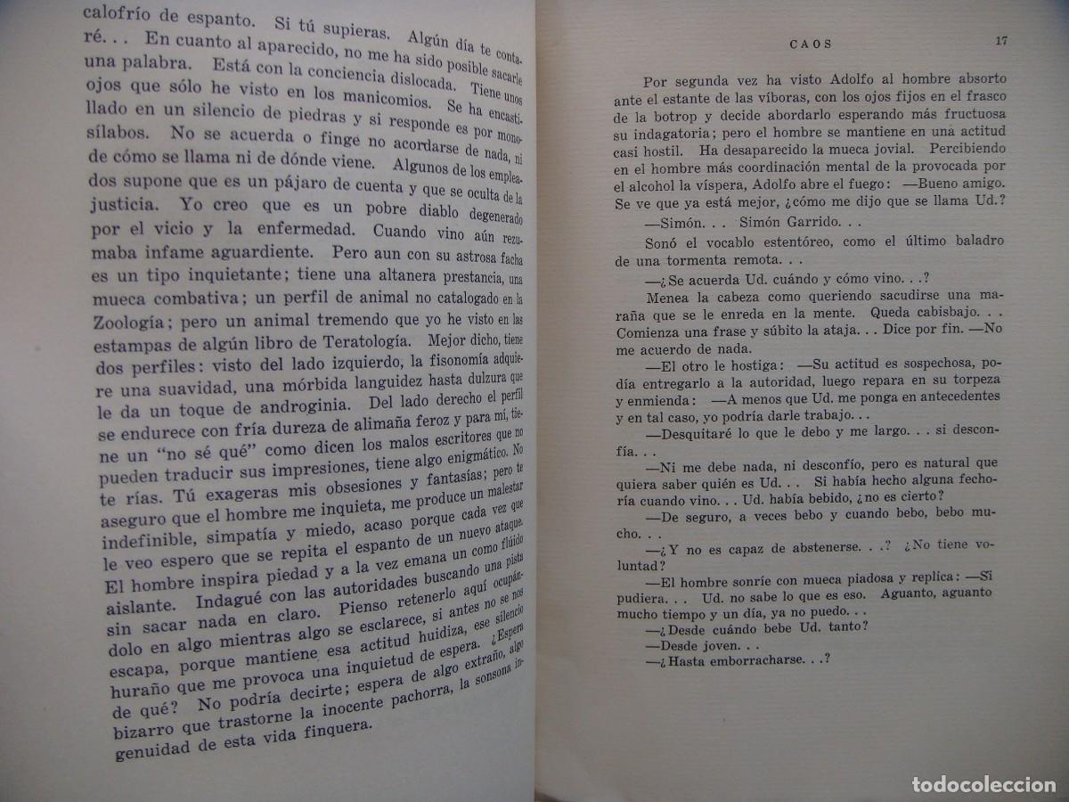 Libros de segunda mano: Flavio Herrera: CAOS. Novela. Primera edici&oacute;n. - Foto 3