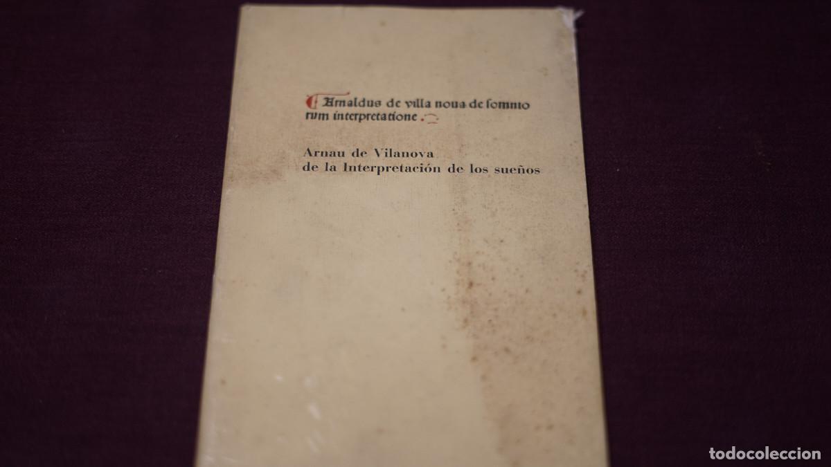Libros de segunda mano: Arnau de vilanova - De la interpretaci&oacute;n de los sue&ntilde;os - Foto 1