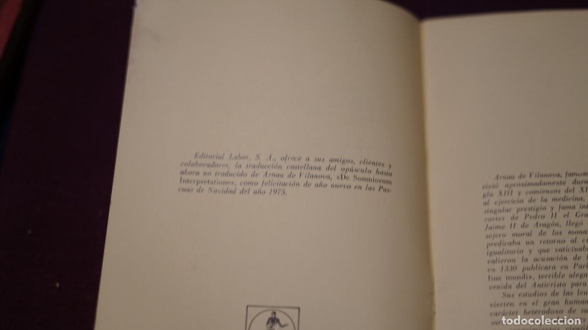 Libros de segunda mano: Arnau de vilanova - De la interpretaci&oacute;n de los sue&ntilde;os - Foto 2