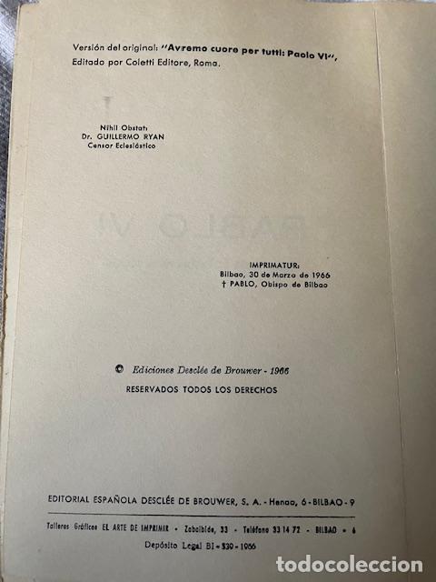 Libros de segunda mano: PABLO VI - G.SCANTAMBURLO - Foto 3