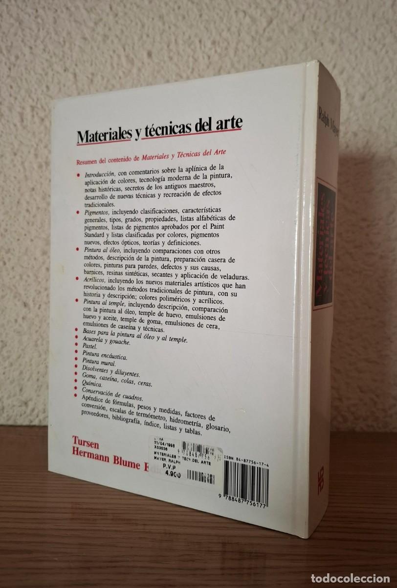 Libros de segunda mano: 5 Detalle de la Contraportada y lomo del libro Materiales y Tecnicas del Arte - Foto 5