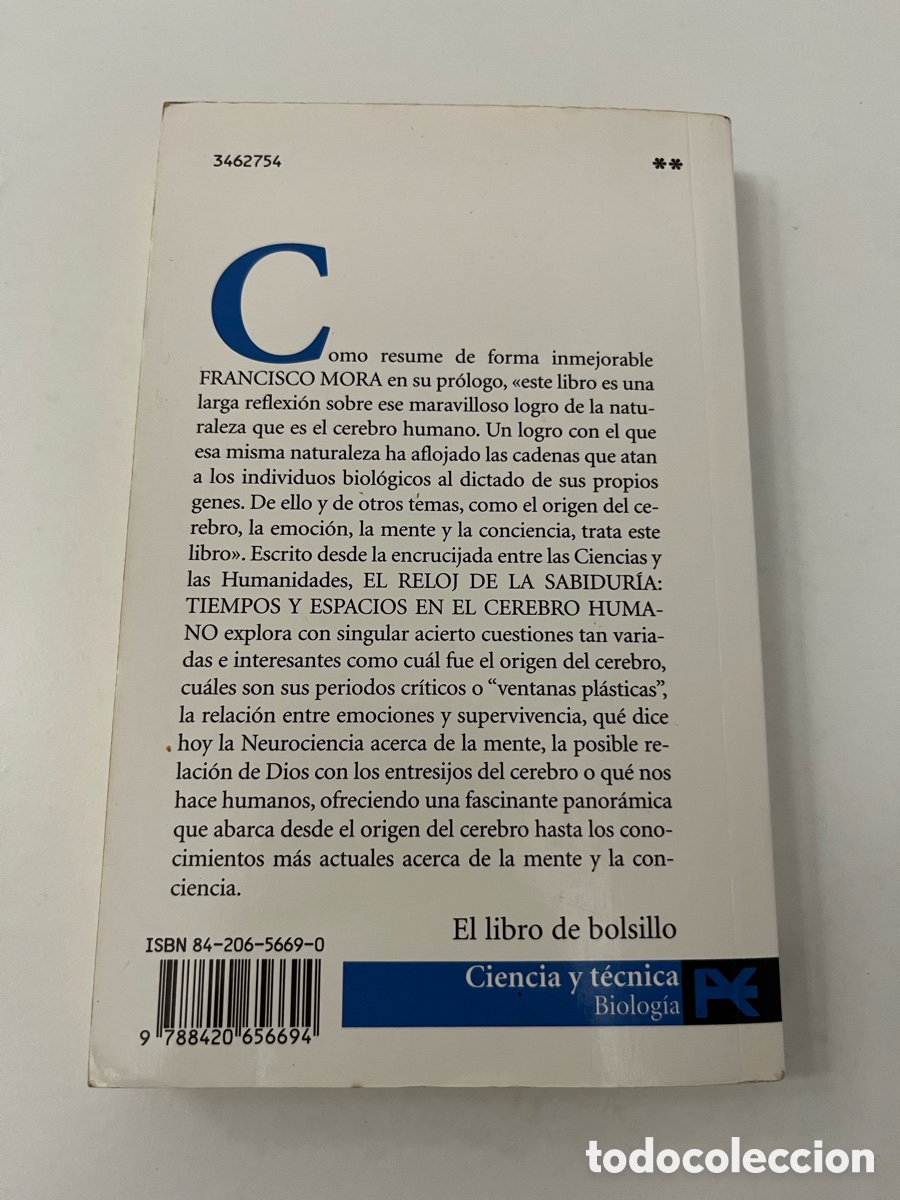 Libros de segunda mano: Libro El reloj de la sabidur&iacute;a: Tiempos y espacio en el cerebro - Foto 2